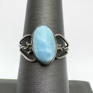 Vintage Silver and Blue Ring